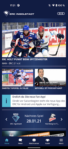 Android application ERC Ingolstadt screenshort