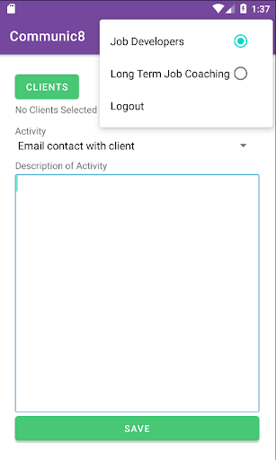 Android application Communic8 screenshort