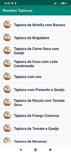Receitas Tapioca Screen 2