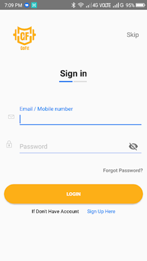 Android application Gofit screenshort