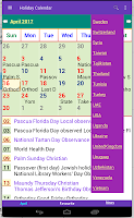 Holiday Calendar 2024 APK Ảnh chụp màn hình #9