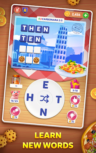 Wordelicious: Food & Travel - Word Puzzle Game apkpoly screenshots 7