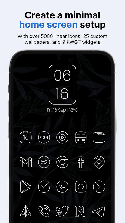 Vera Outline White Icon Pack - 6.0.6 - (Android)