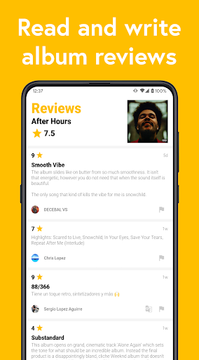 Screenshot of Rate Music - Album Reviews
