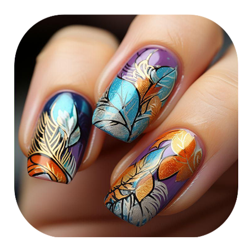 Feathered Flair Nail Design Logo