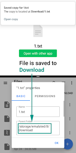 Screenshot of Save Copy