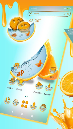 Android application Lemon Fish Water Theme screenshort