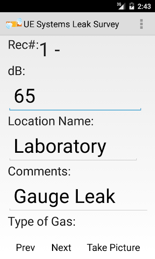 Android application LeakSurvey screenshort