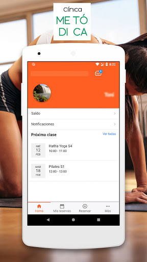 Android application Clínica Metódica screenshort
