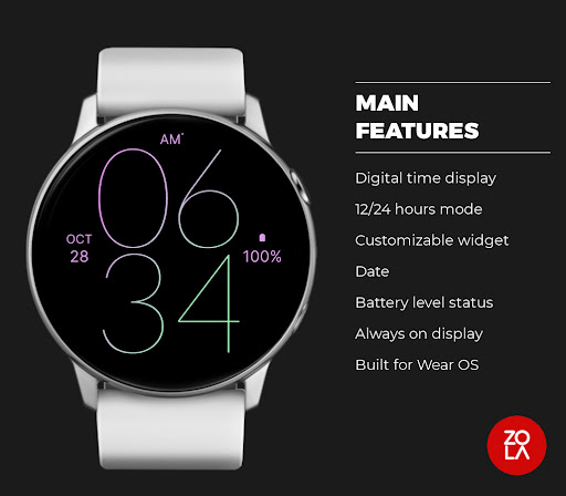 Pink Orchid Line Watch Face Screen 2