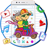 Summer Vacation Doodle Theme icon