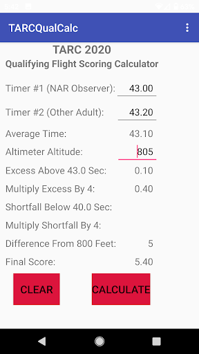 TARCQualCalc Screen 3
