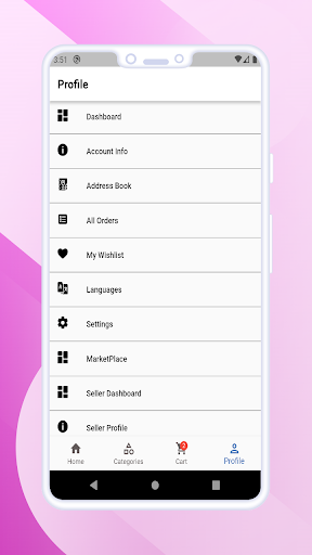Screenshot of Odoo Multi Vendor Mobile App