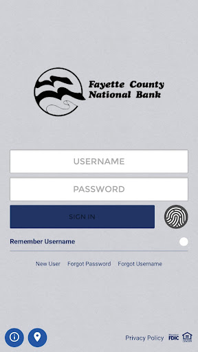 Android application Fayette County National Bank screenshort