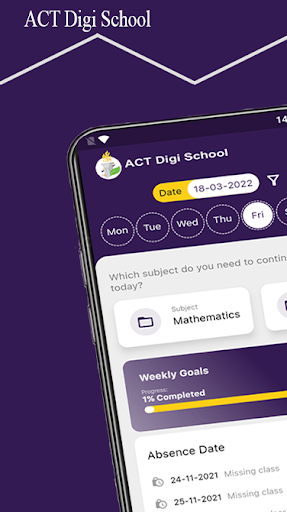 Android application ACT Digi School screenshort