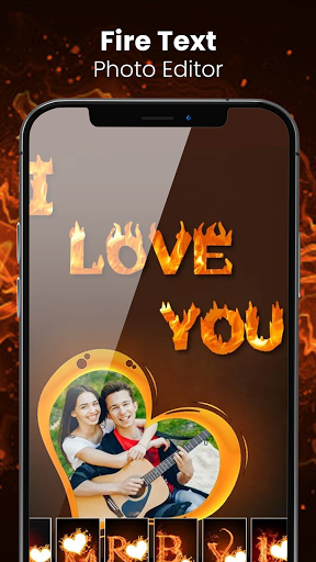 Fire Text Photo Editor and Frames