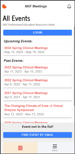 NKF Meetings Screen 2