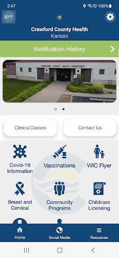 Android application Crawford County Health Dept screenshort