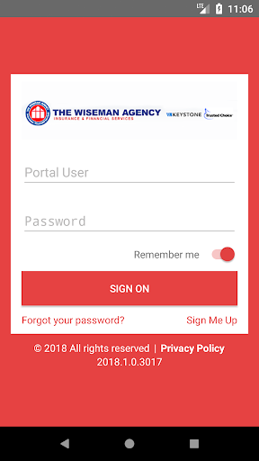 Android application The Wiseman Agency Online screenshort