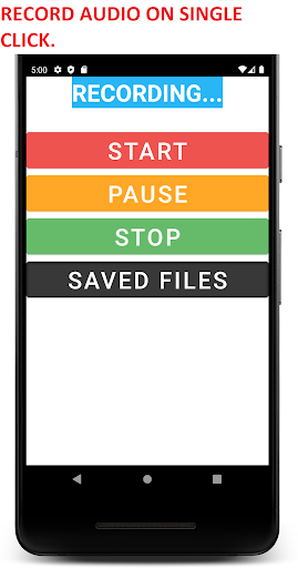 Android application One Touch Voice Recorder screenshort