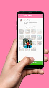 Captura de Pantalla 1 Bad Bunny Animated Stickers android
