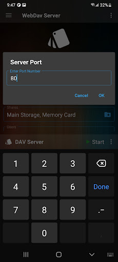 WebDav Server Screen 3