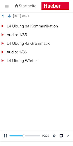 Android application Hueber interaktiv screenshort