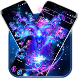 Capricorn Constellation Theme Glitter Purple Galax icon