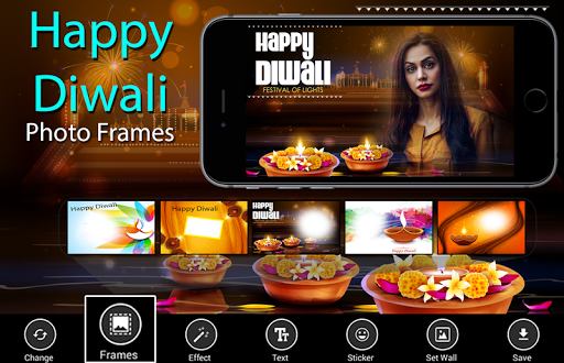 Android application Happy Diwali Photo Frames - ne screenshort