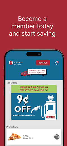 Android application Underwood Truck Stop screenshort