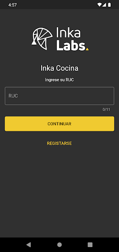 Android application Inka Cocina screenshort
