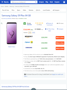 Price Comparison Shopping App Screenshot