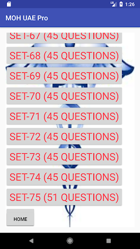 Android application MOH UAE DHA Exam Pro screenshort