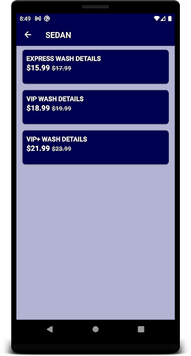 VIP Carwash Mobile Screen 3