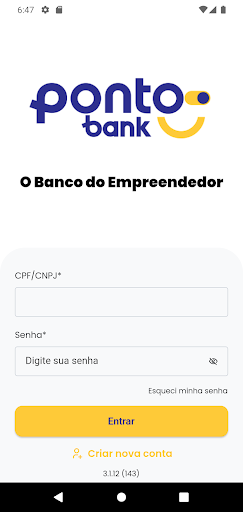 Android application Ponto Bank screenshort
