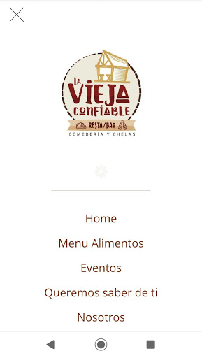 Android application La Vieja Confiable Restaurant screenshort