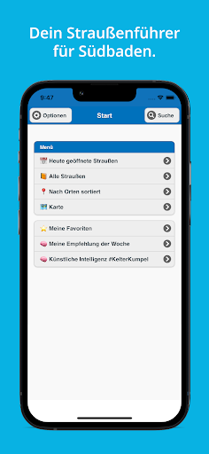 Android application Straußenführer Südbaden screenshort