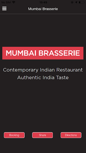 Android application Mumbai Brasserie screenshort