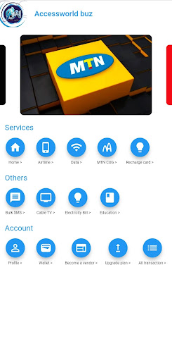 Android application Accessworld buz screenshort