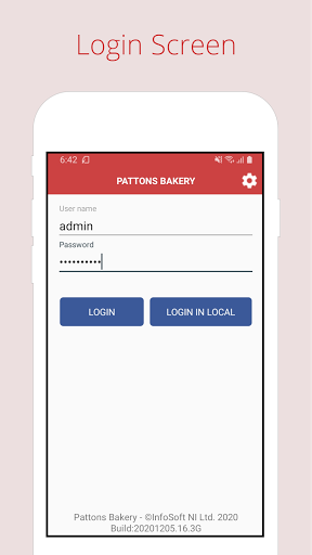 Android application Pattons Bakery screenshort