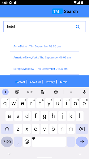 Timezone App Screen 2