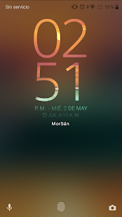 Kolory zachodu słońca: zrzut ekranu motywu Xperia