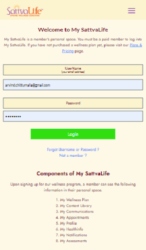 SattvaLife Wellness Screen 3
