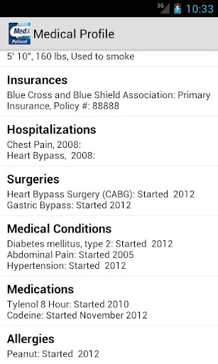 MedXCom for Patients Screen 3