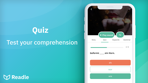 Readle: Aprenda alemão com histórias e flashcards