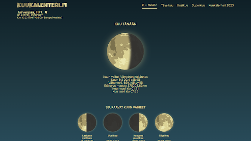 Kuukalenteri Screen 3