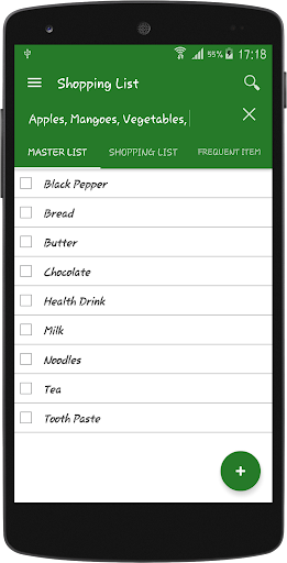 Shopping List Screen 2