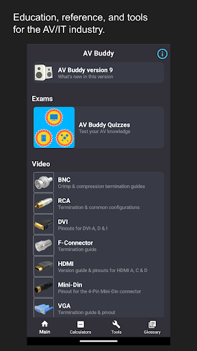 Android application AV Buddy screenshort