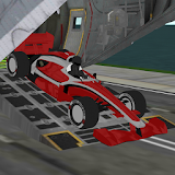 formula racing car cargo plane icon