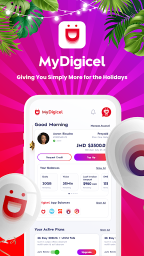 Android application MyDigicel screenshort
